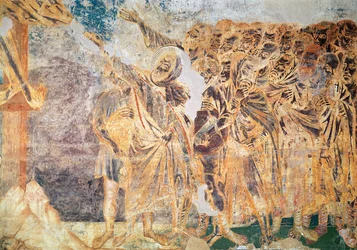 Kreuzigung, Detail der rechten Seite, ca. 1270 (Detail)